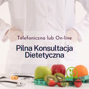 Pilna konsultacja dietetyczna telefon/on-line